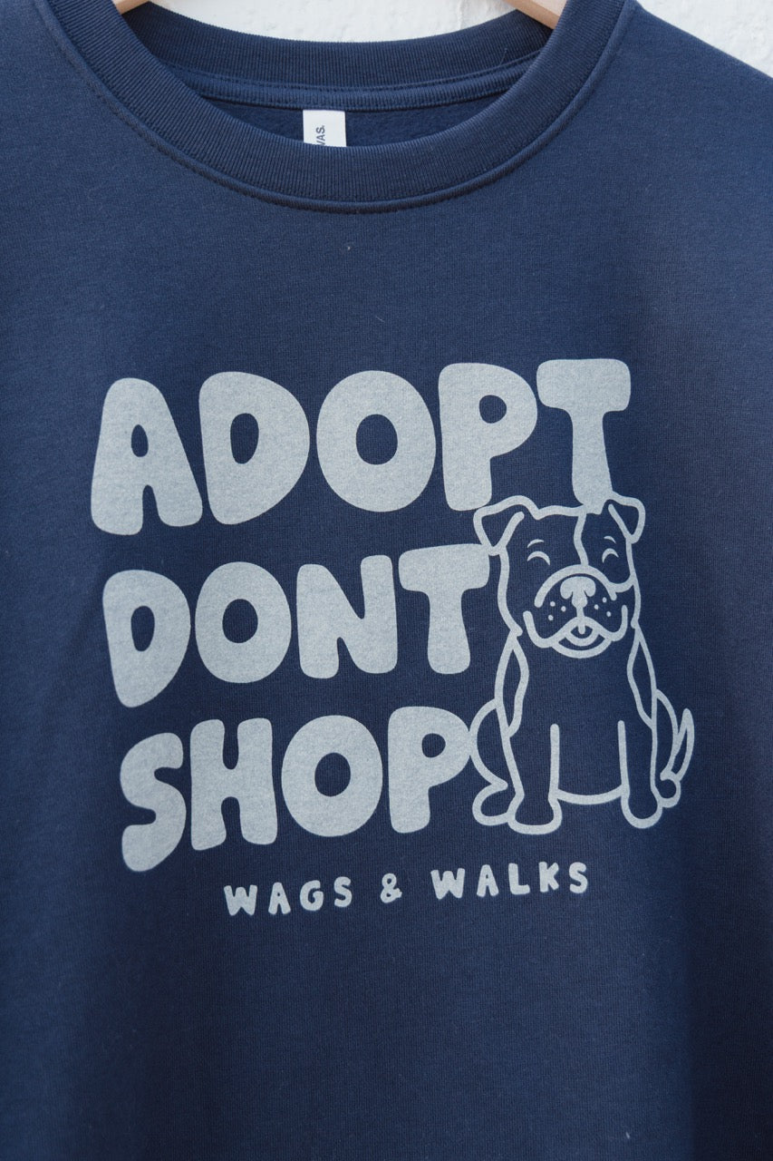 Adopt Don't Shop Illustration Crewneck