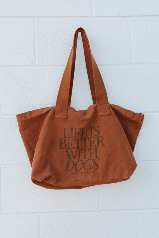 Life is Better with Dogs Large Dumpling Tote