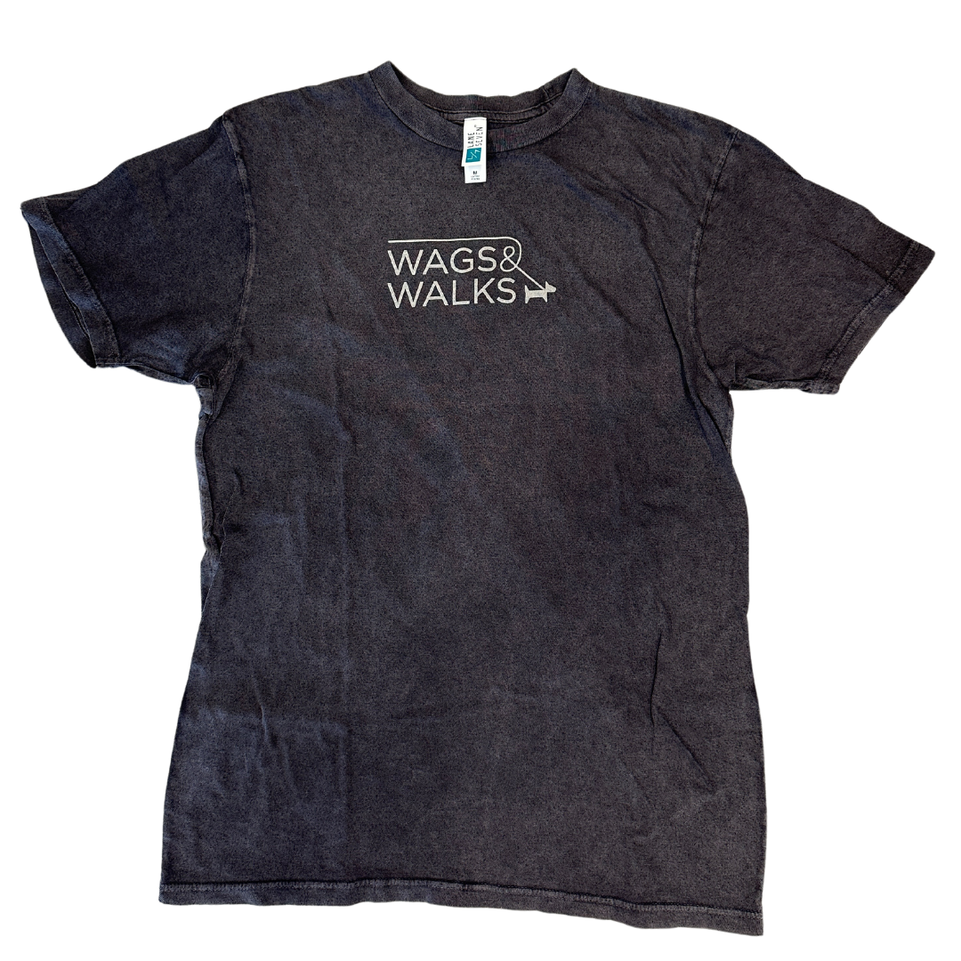 Wags & Walks Vintage Logo Tee in Grey