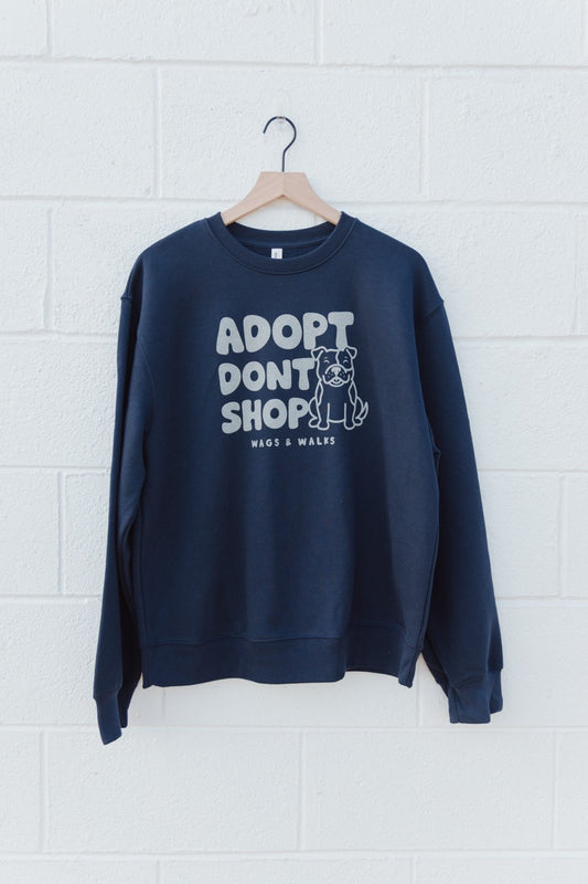 Adopt Don't Shop Illustration Crewneck