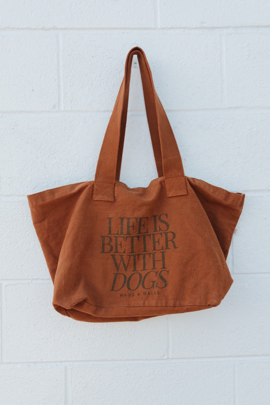 Life is Better with Dogs Large Dumpling Tote