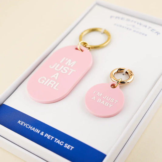 Freshwater Duo Keychain - Just a Girl