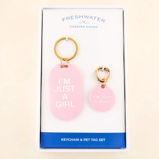 Freshwater Duo Keychain - Just a Girl