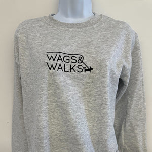 Wags Light Grey Embroidered Logo Sweatshirt