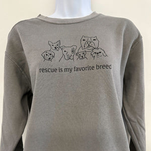 Wags Grey Rescue Breed Embroidered Sweatshirt