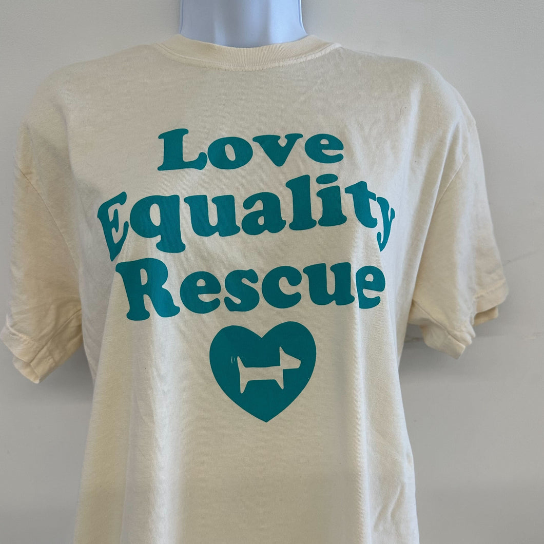 Wags White Love, Equality, Rescue T-shirt