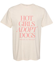 Load image into Gallery viewer, Wags Hot Girls Adopt Dogs Tee in Ivory
