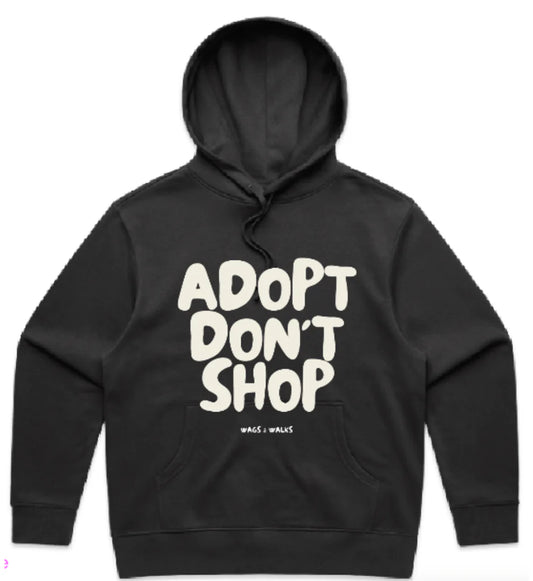 Adopt Don't Shop Hoodie Black