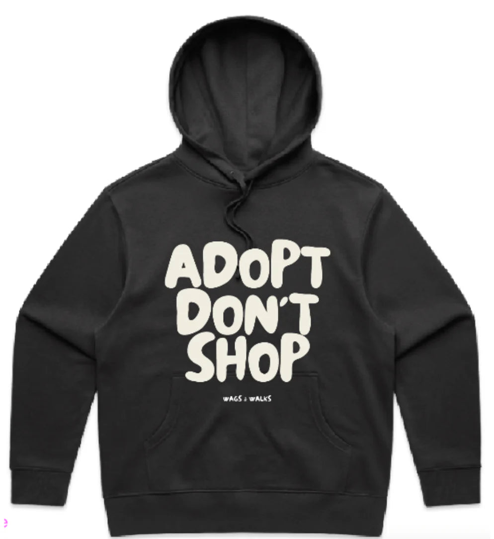 Wags Adopt Don't Shop Hoodie Black