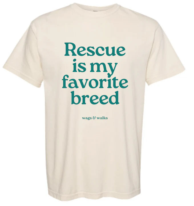 Rescue is My Favorite Breed Tee in Ivory