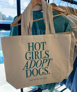 Hot Girls Adopt Dogs Jumbo Tote