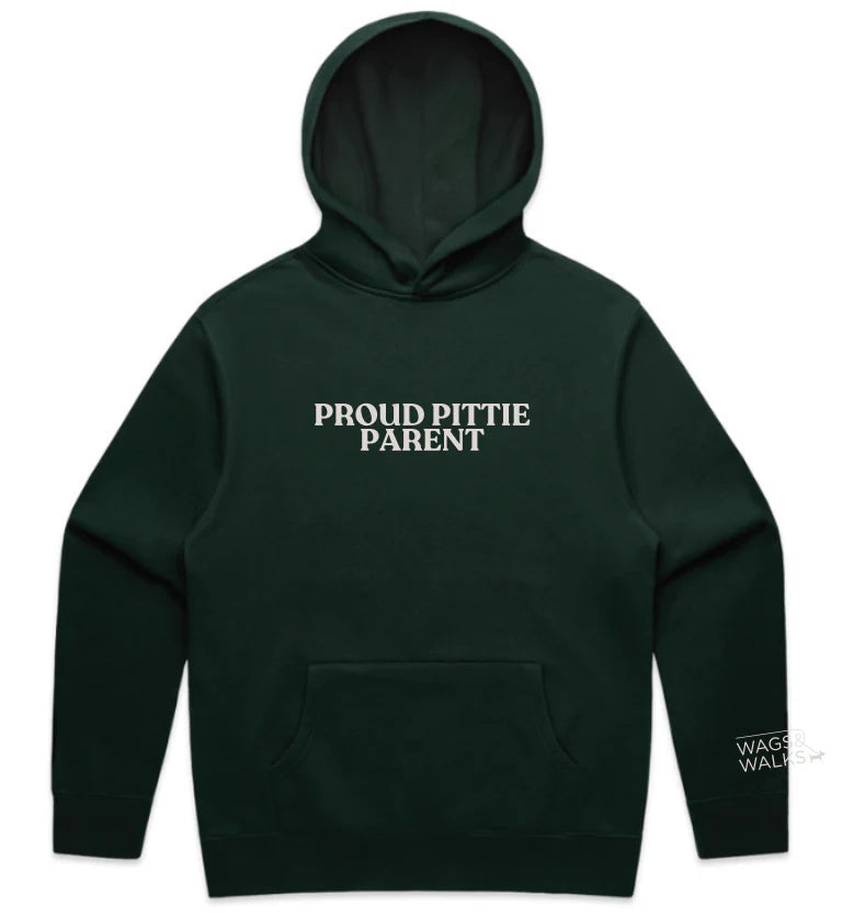 Proud Pittie Parent Hoodie in Pine Green