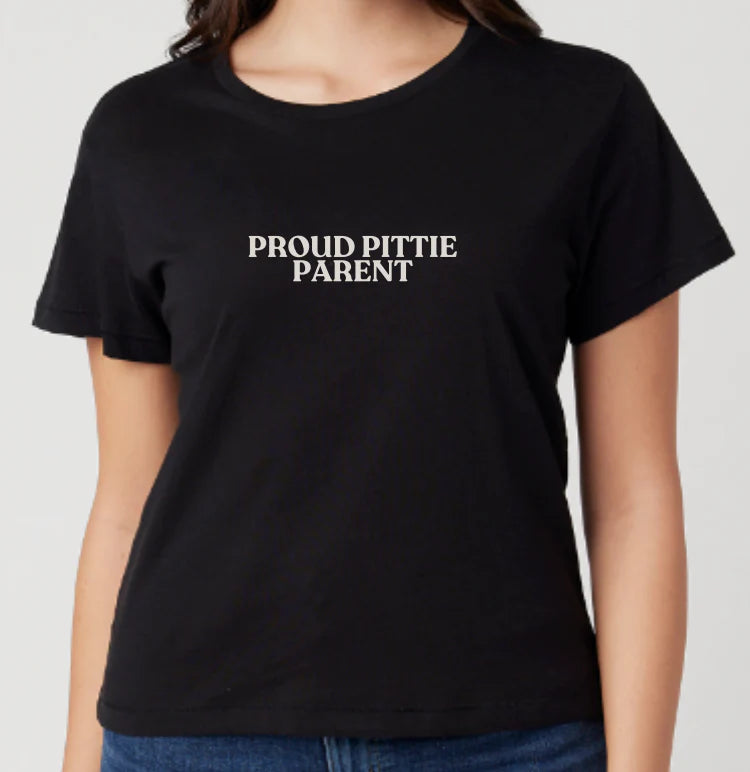Proud Pittie Parent Tee in Black