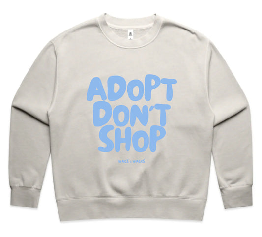 Adopt Don't Shop Women's Crew in Bone