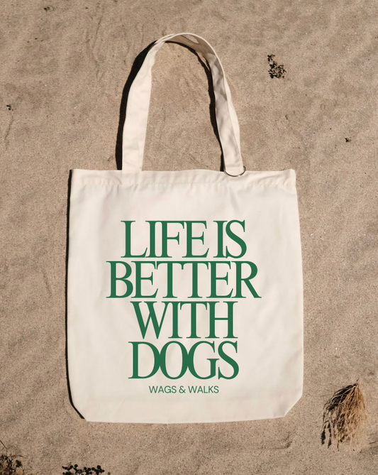 Life is Better with Dogs Canvas Tote