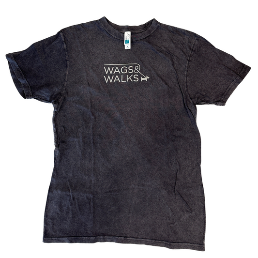 Wags & Walks Vintage Logo Tee in Grey