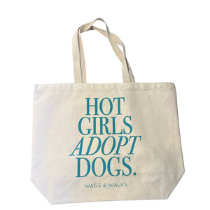 Hot Girls Adopt Dogs Jumbo Tote