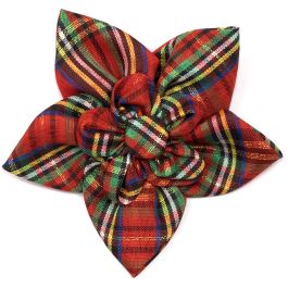 Holiday The Worthy Dog Red Lurex Plaid Flower Sm